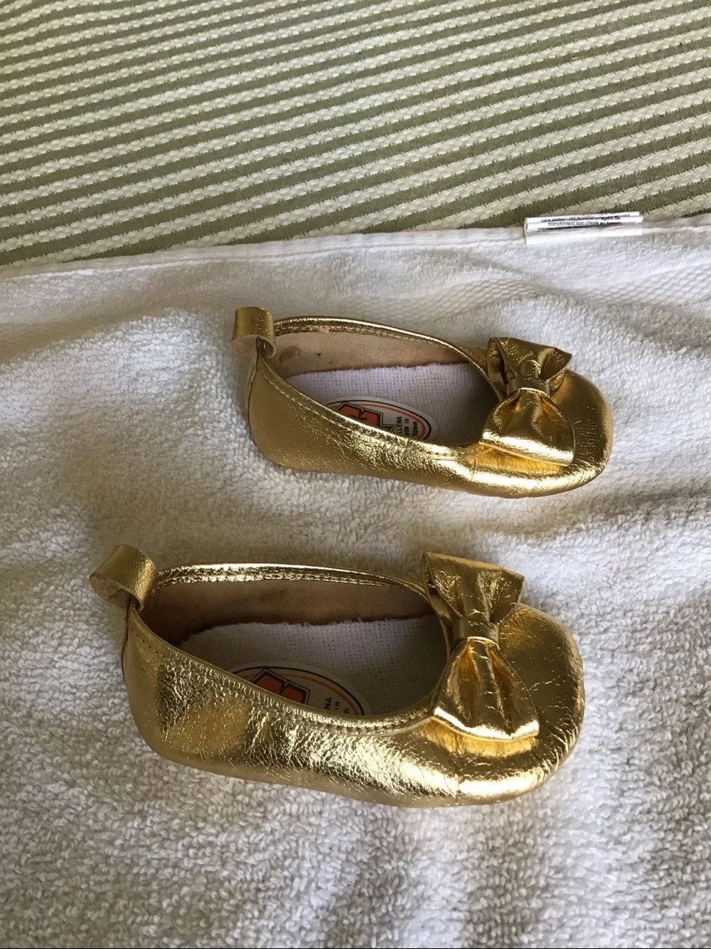 Vintage Hedy brand infant slip on ballet flats made in Villena, Spain 1960-1970s
